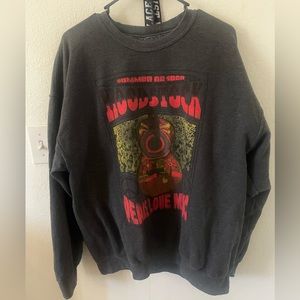 Dark grey vintage crew neck, bought from earth bound.